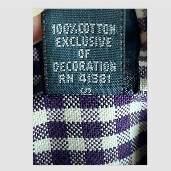 Ralph Lauren Men's Purple/White Gingham Shirt, Classic Fit, Size Medium - Picture 4 of 8